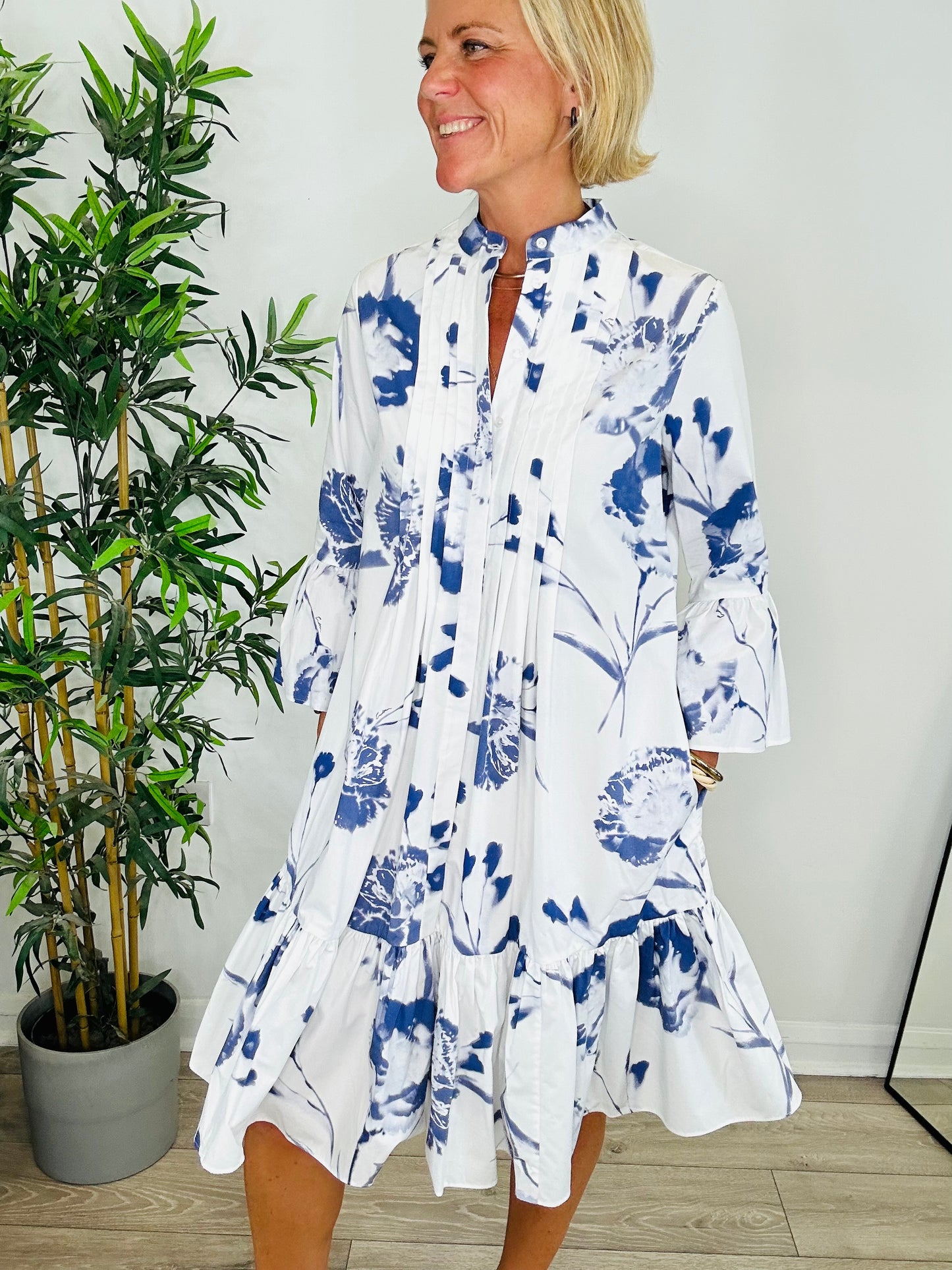 Patterned Cotton Dress - Size 8