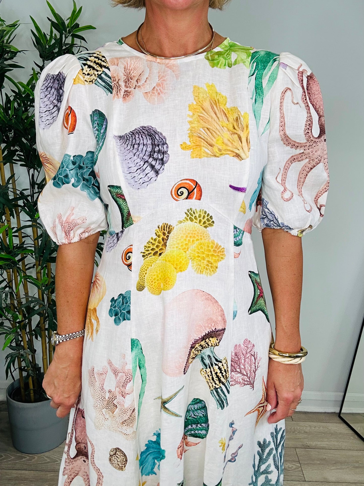 Sea Linen Dress - Size 10