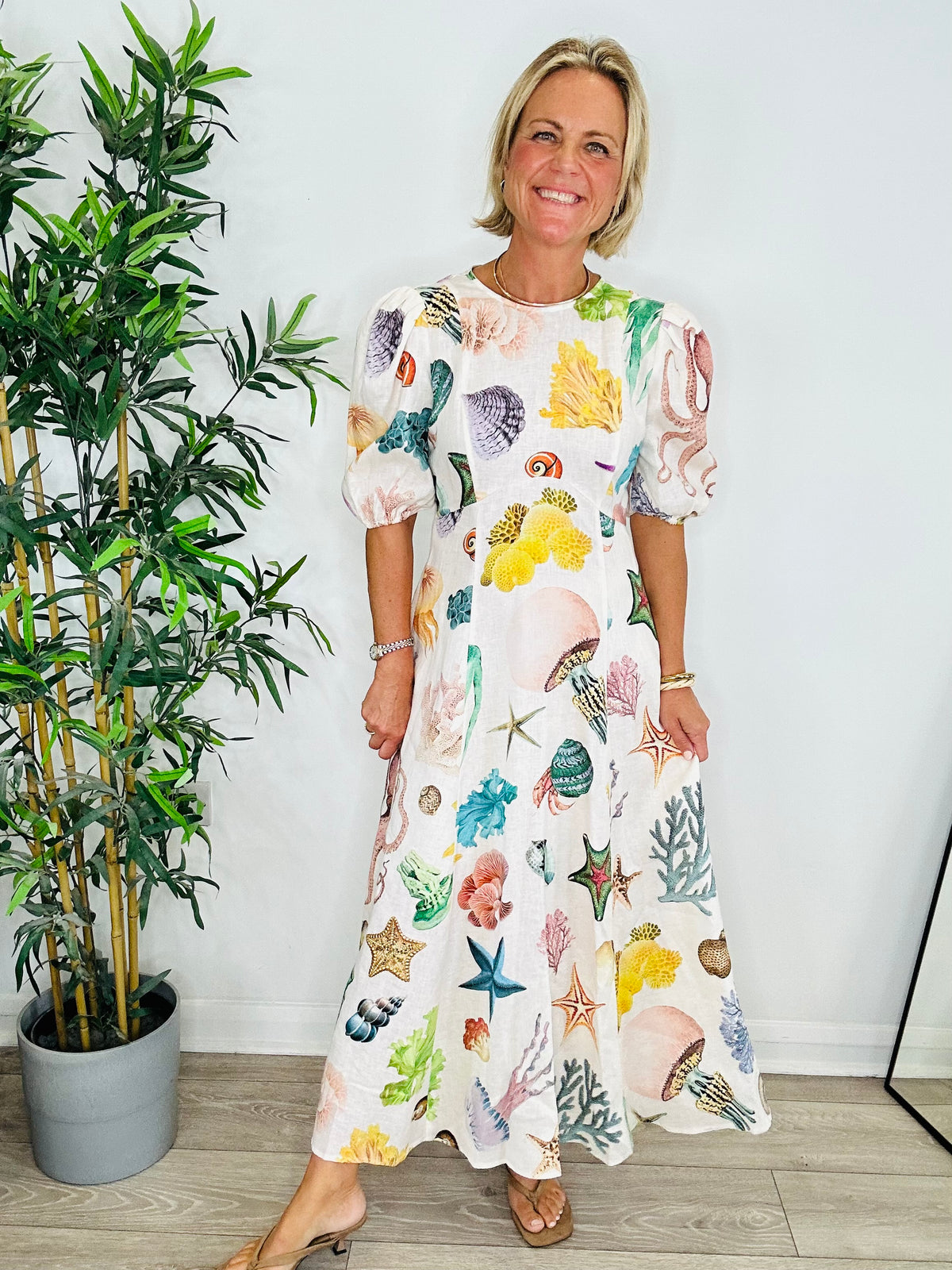 Sea Linen Dress - Size 10