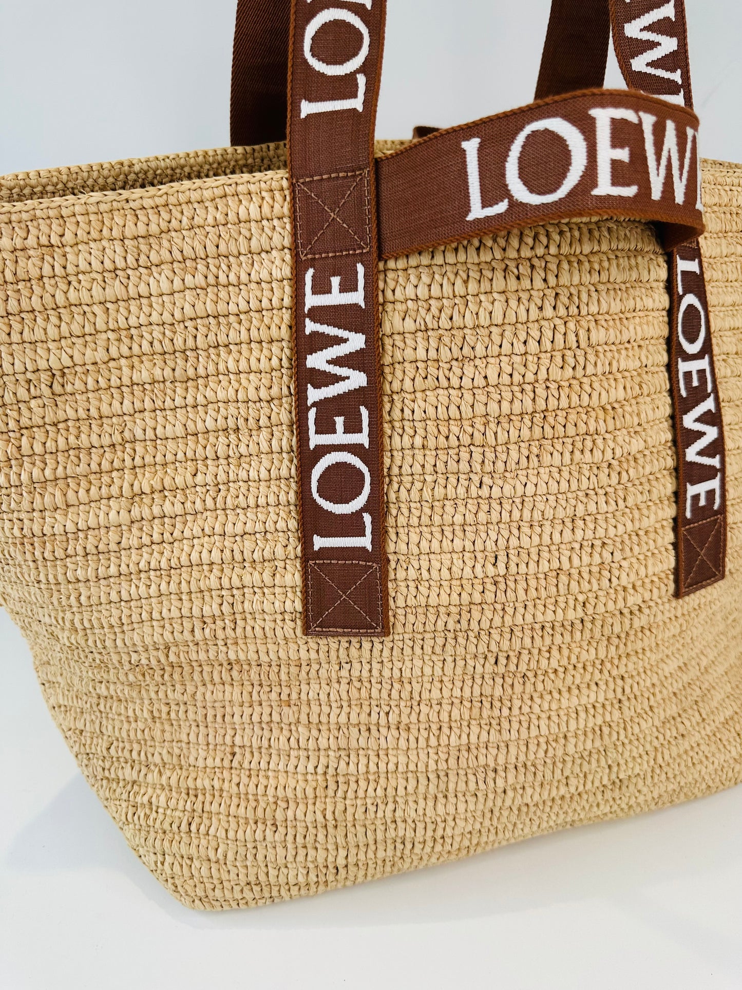 Raffia Fold Shopper Tote