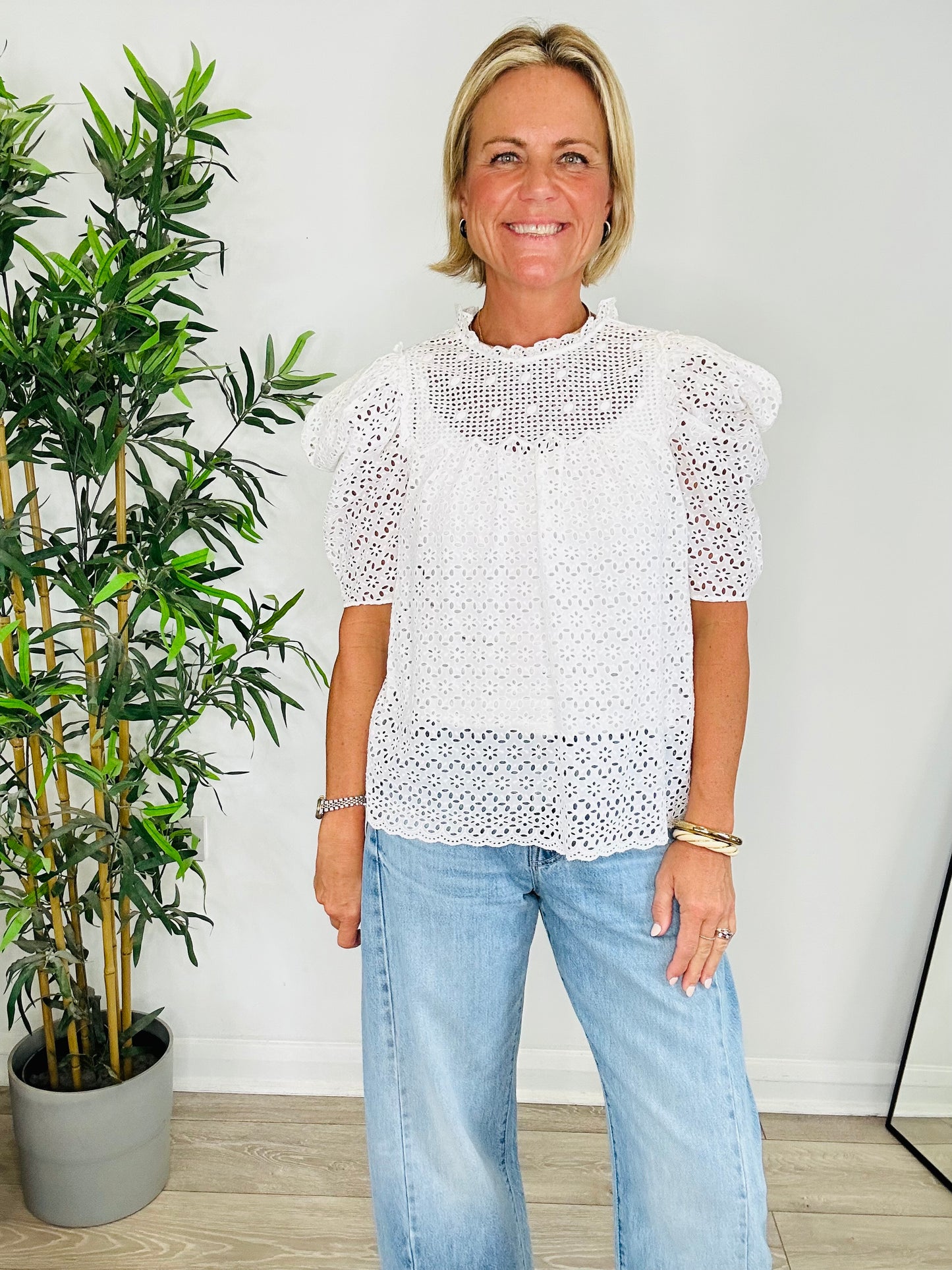 Broderie Blouse - Size 8