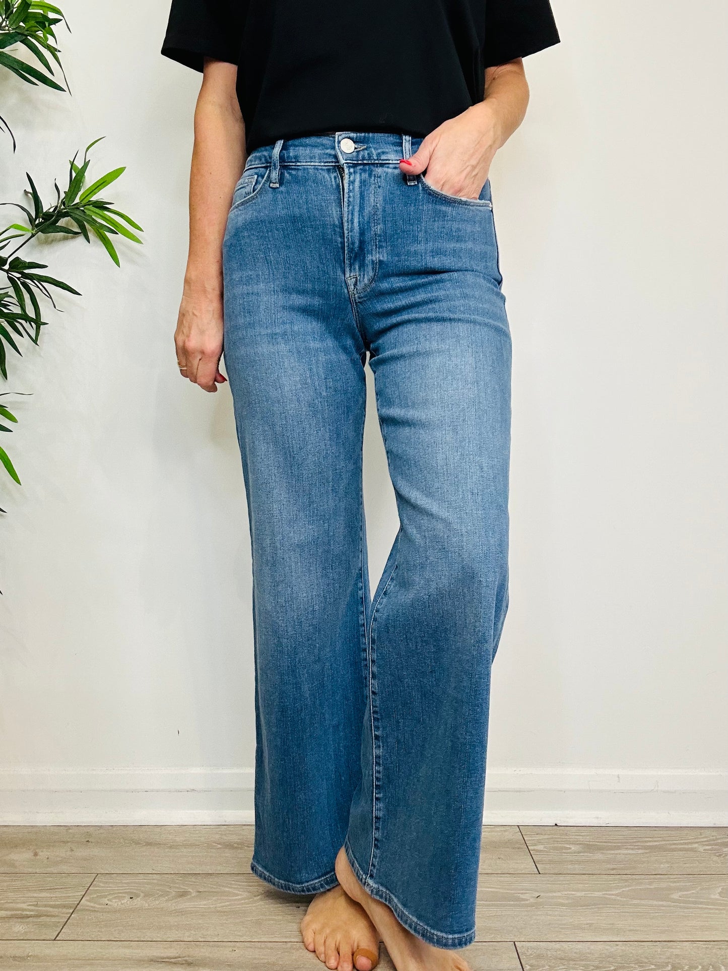 Slim Palazzo Jeans - Size 28