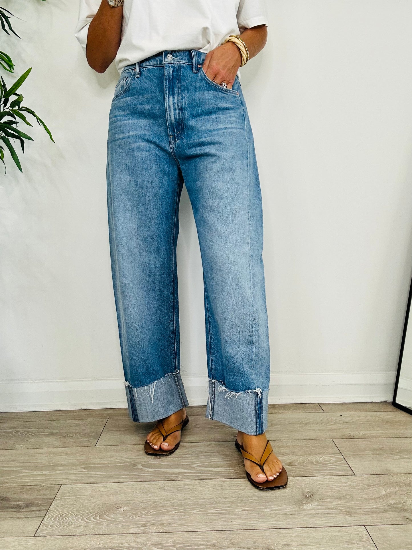 Half Pipe Ankle Fray Jeans - Size 28
