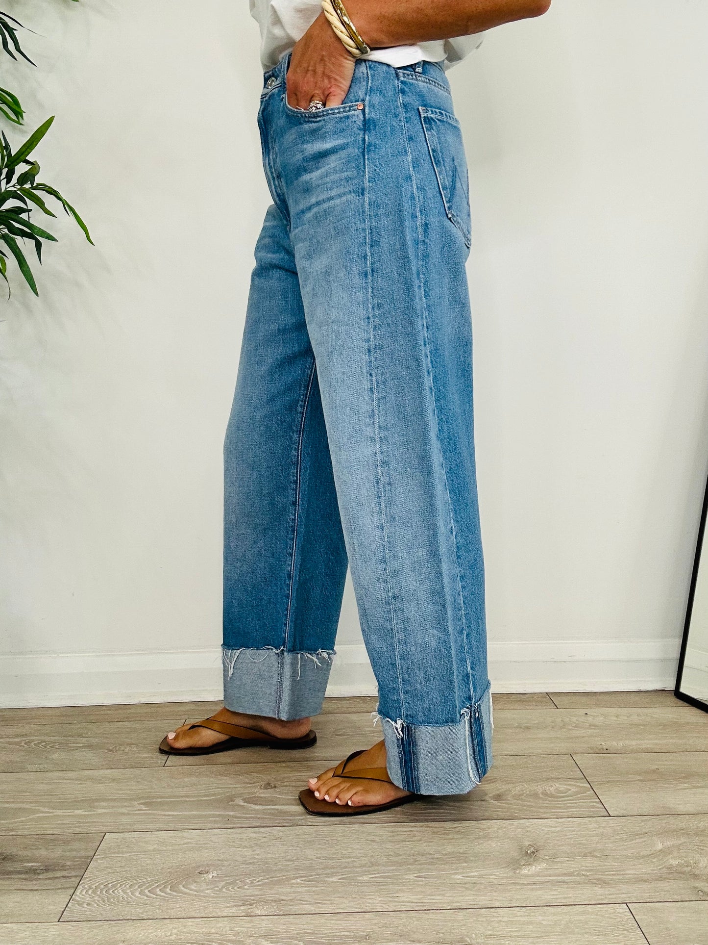 Half Pipe Ankle Fray Jeans - Size 28