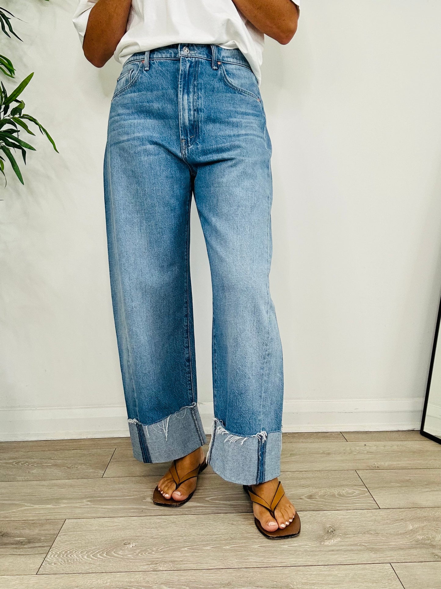 Half Pipe Ankle Fray Jeans - Size 28