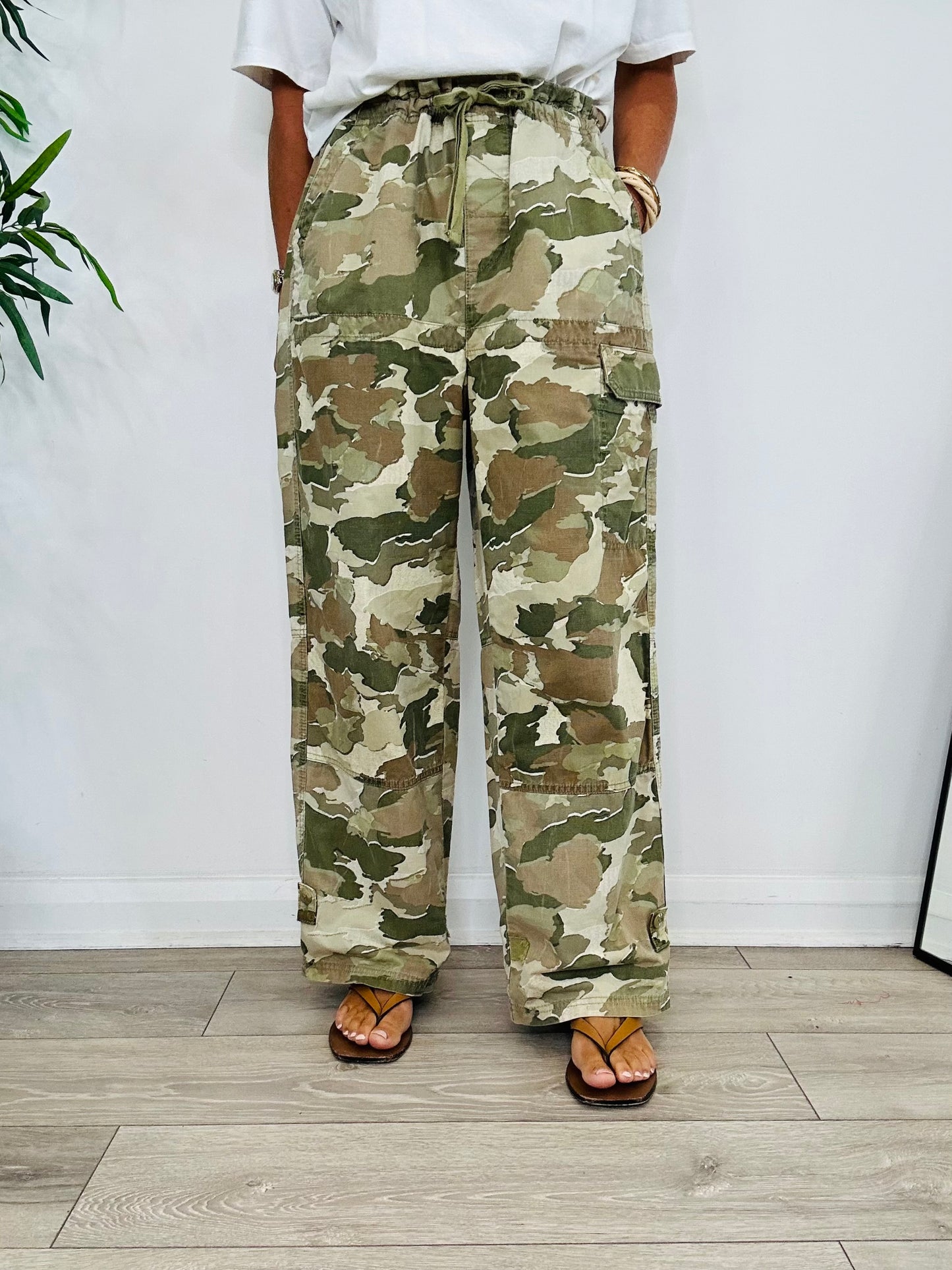Camo Cargo Trousers - Size S