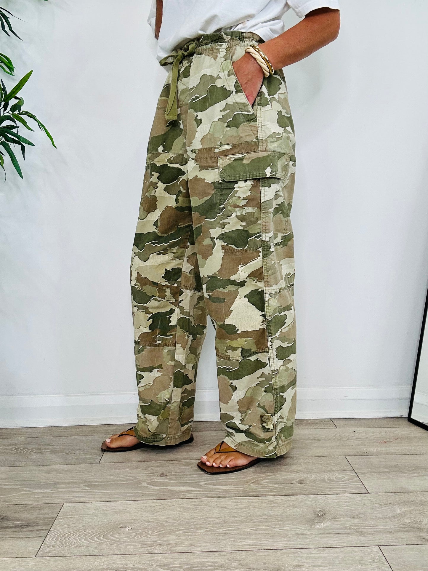 Camo Cargo Trousers - Size S