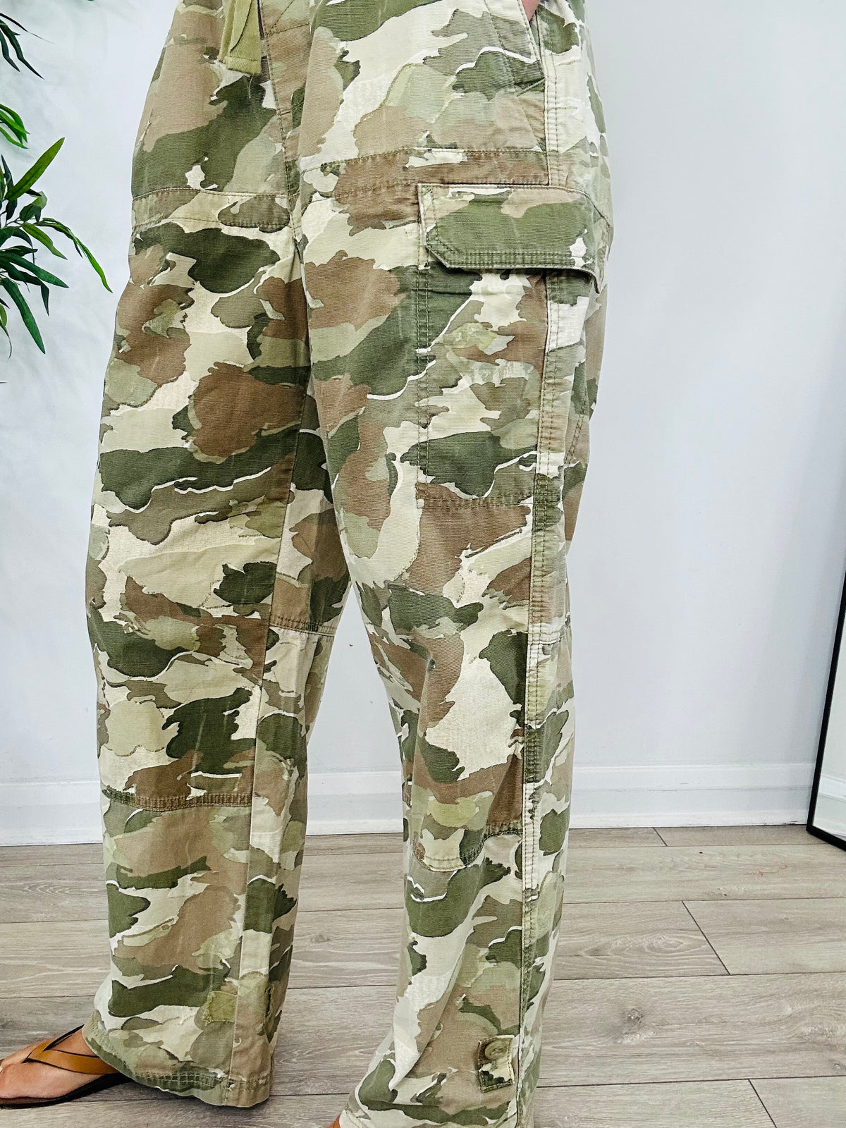 Camo Cargo Trousers - Size S