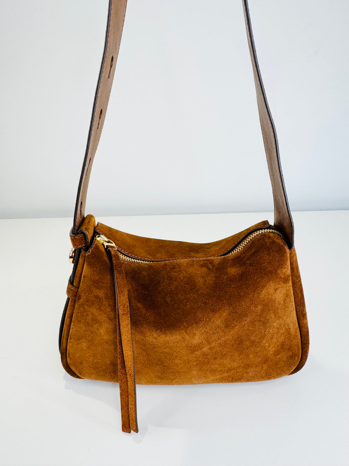 Small Romy Suede Shoulder Bag