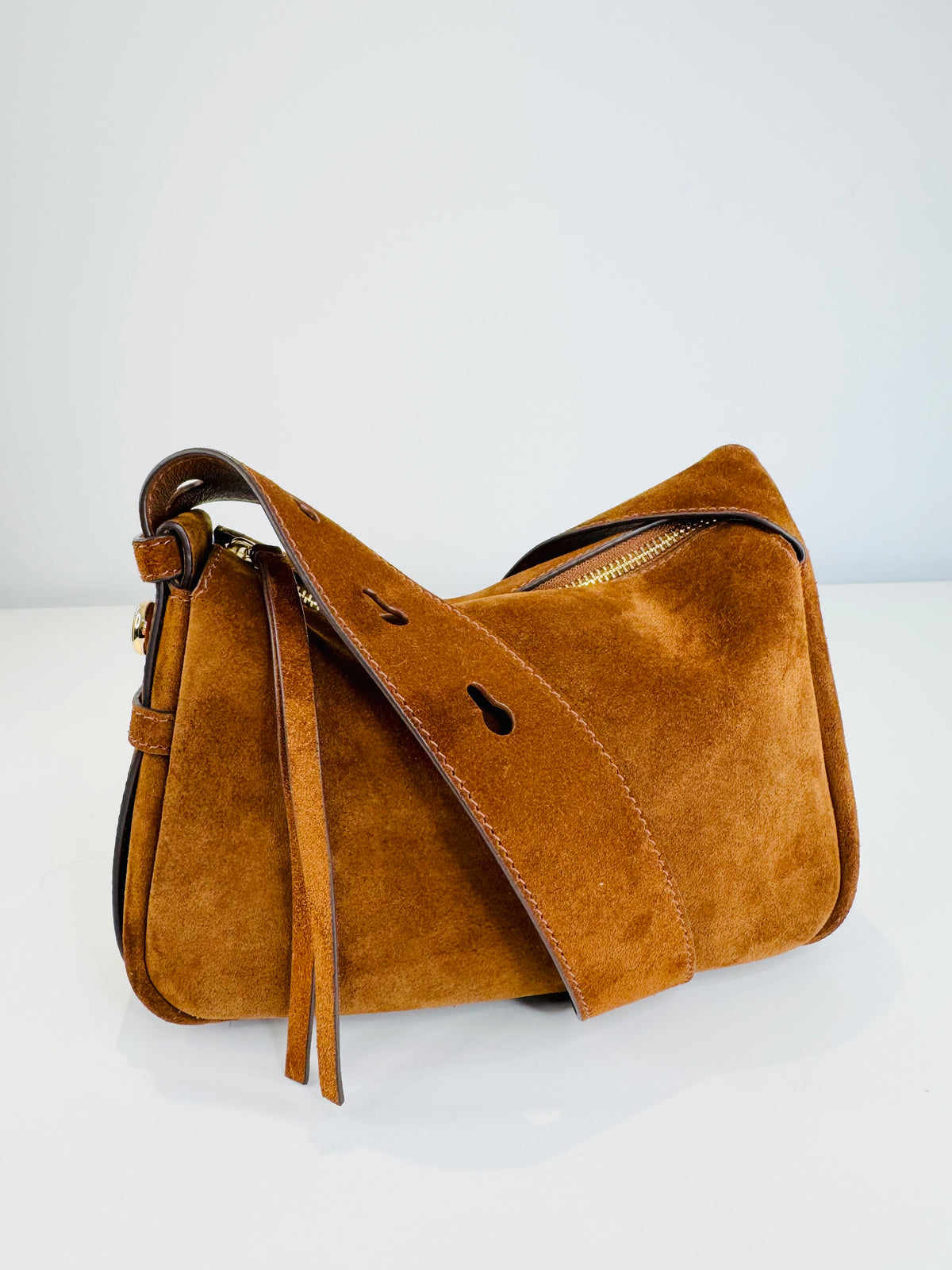 Small Romy Suede Shoulder Bag