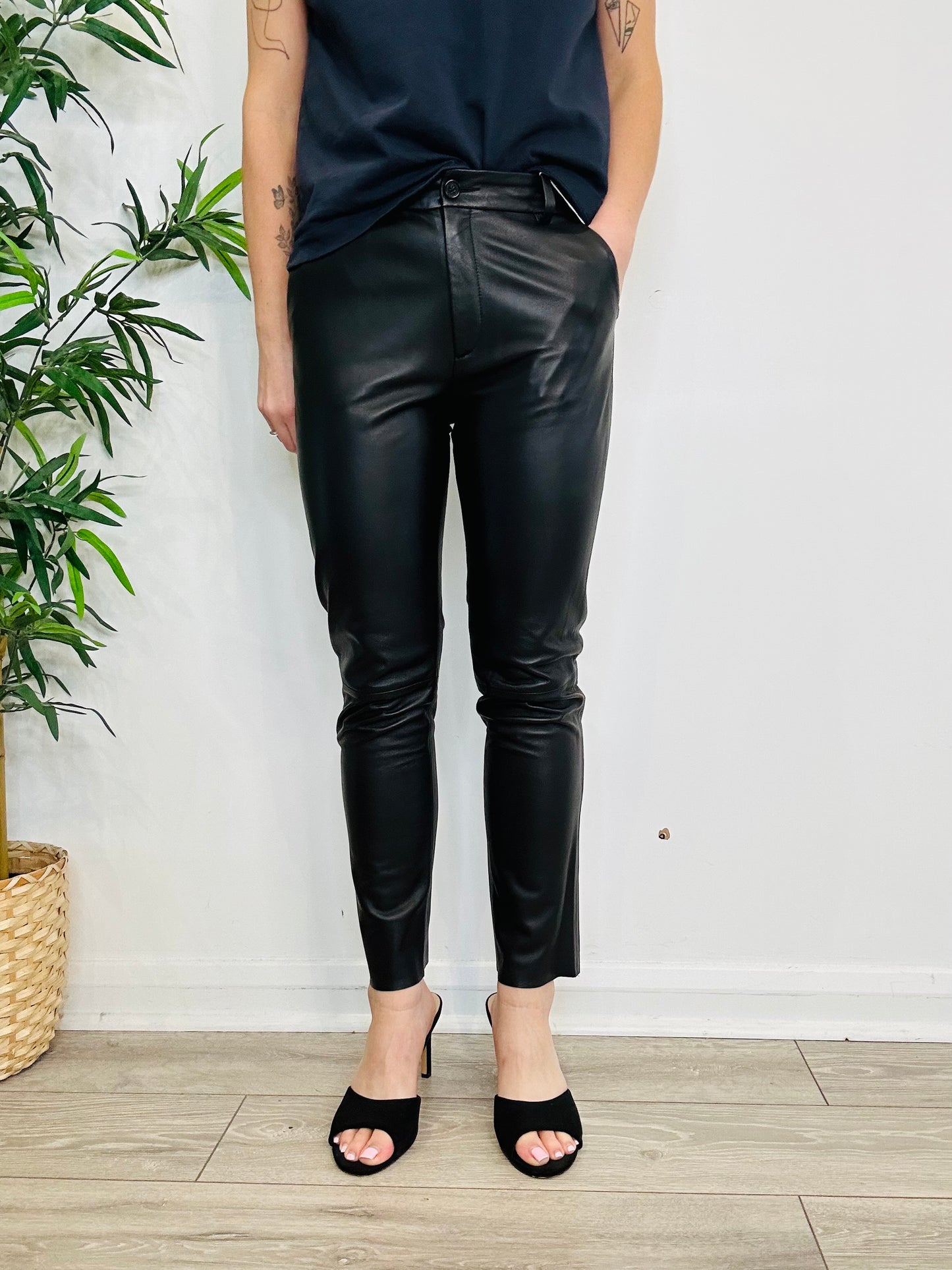 Leather Trousers - Size 8