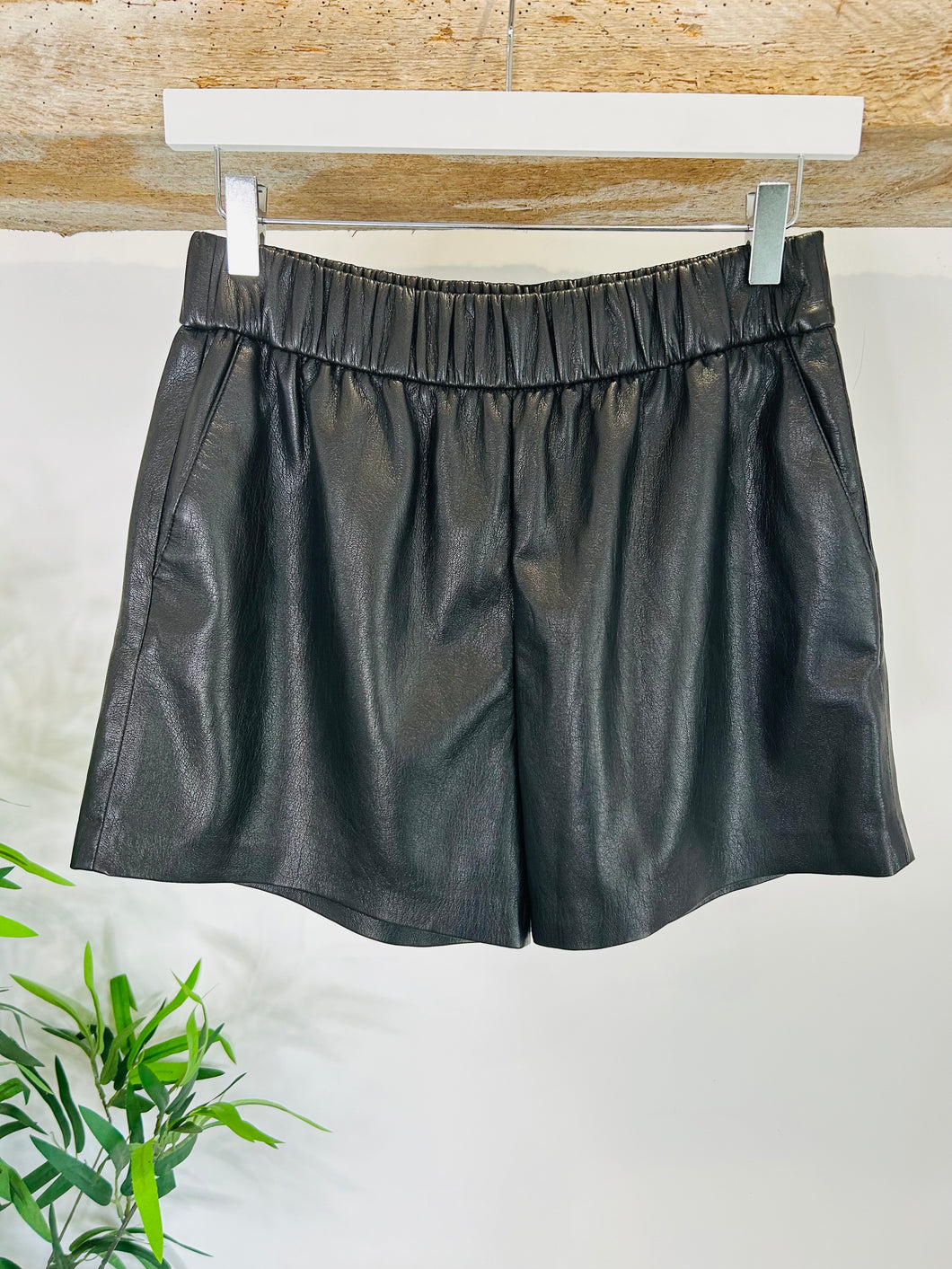 Vegan Leather Shorts - Size S