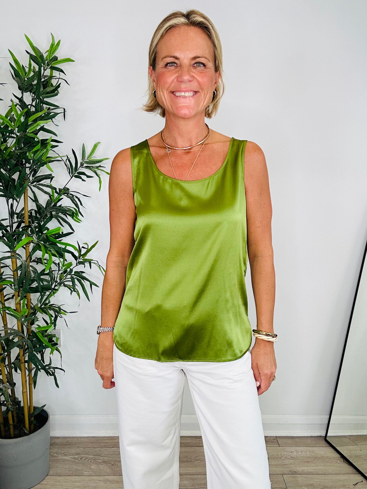 Sleeveless Silk Top - Size 10