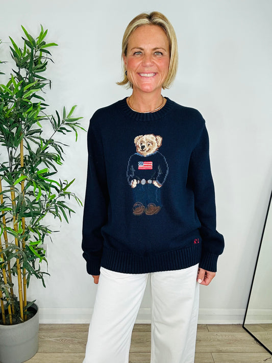 Polo Bear Cotton Jumper - Size M