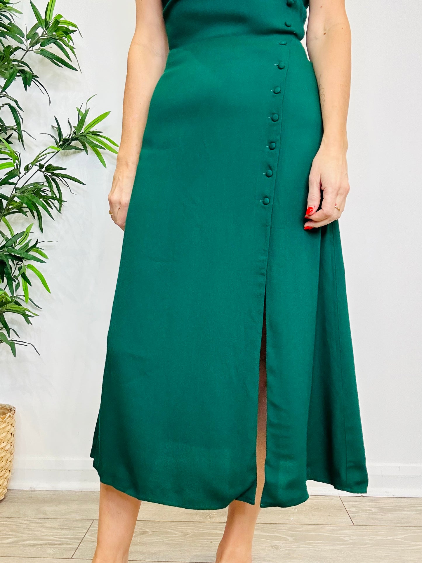 Buttoned Side Dress - Size 8