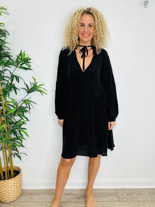 Black Midi Dress - Size 8