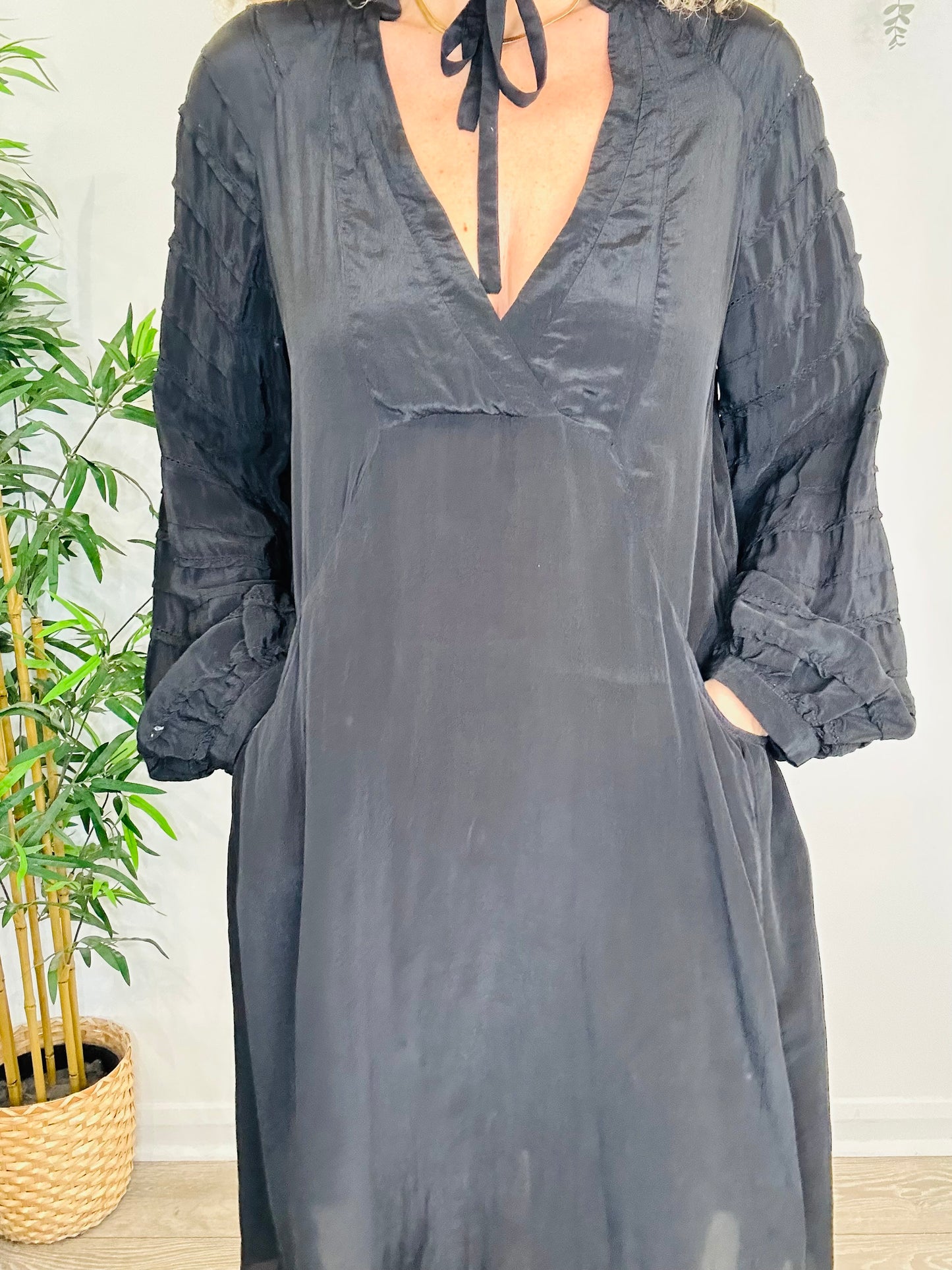 Black Midi Dress - Size 8