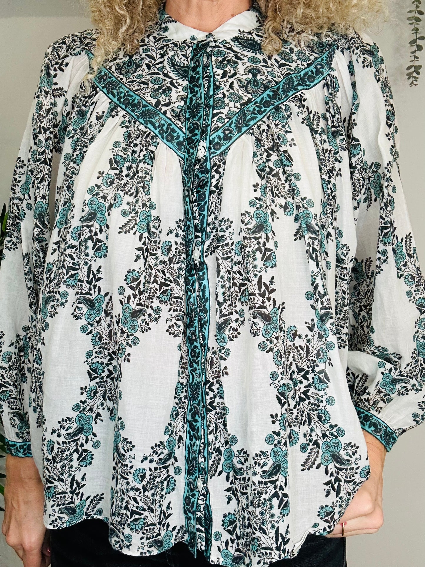 Floral Cotton Shirt - Size M
