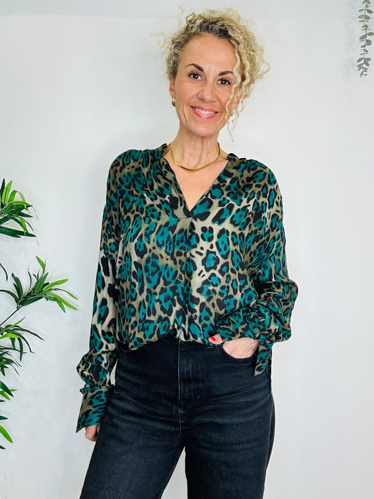 Leopard Print Top - Size 14