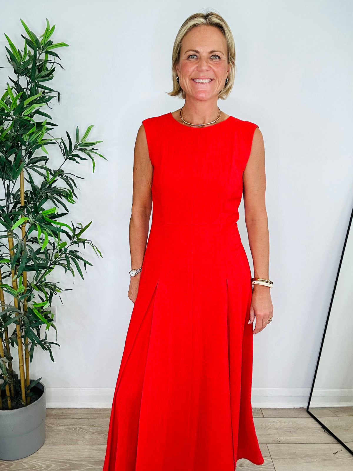Sleeveless Midi Dress - Size 10