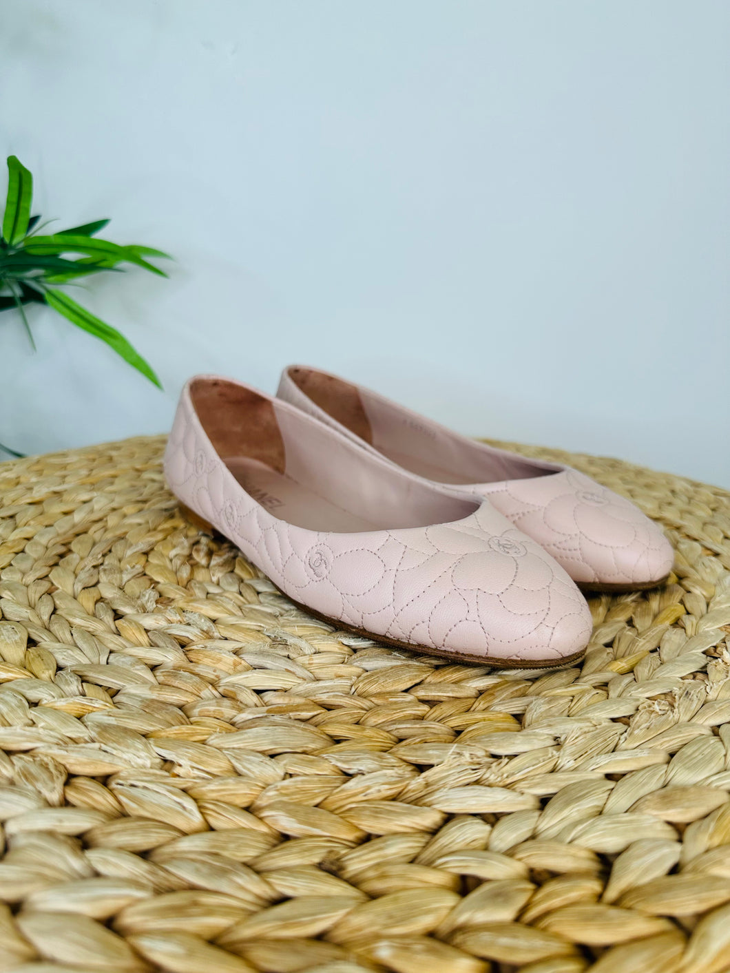 Quilted Camellia Flats - Size 38.5