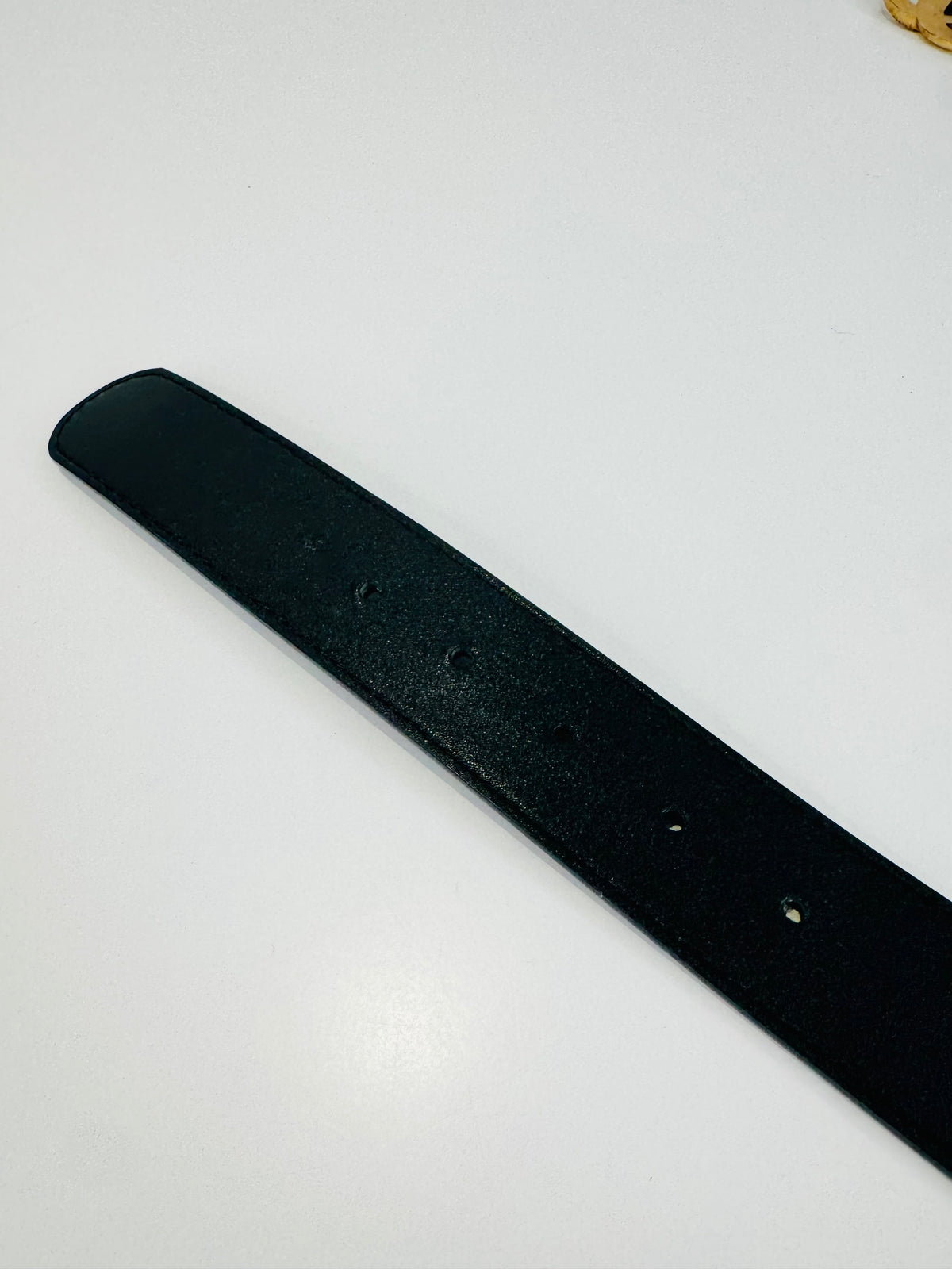 GG Snake Buckle Leather Belt - 95cm