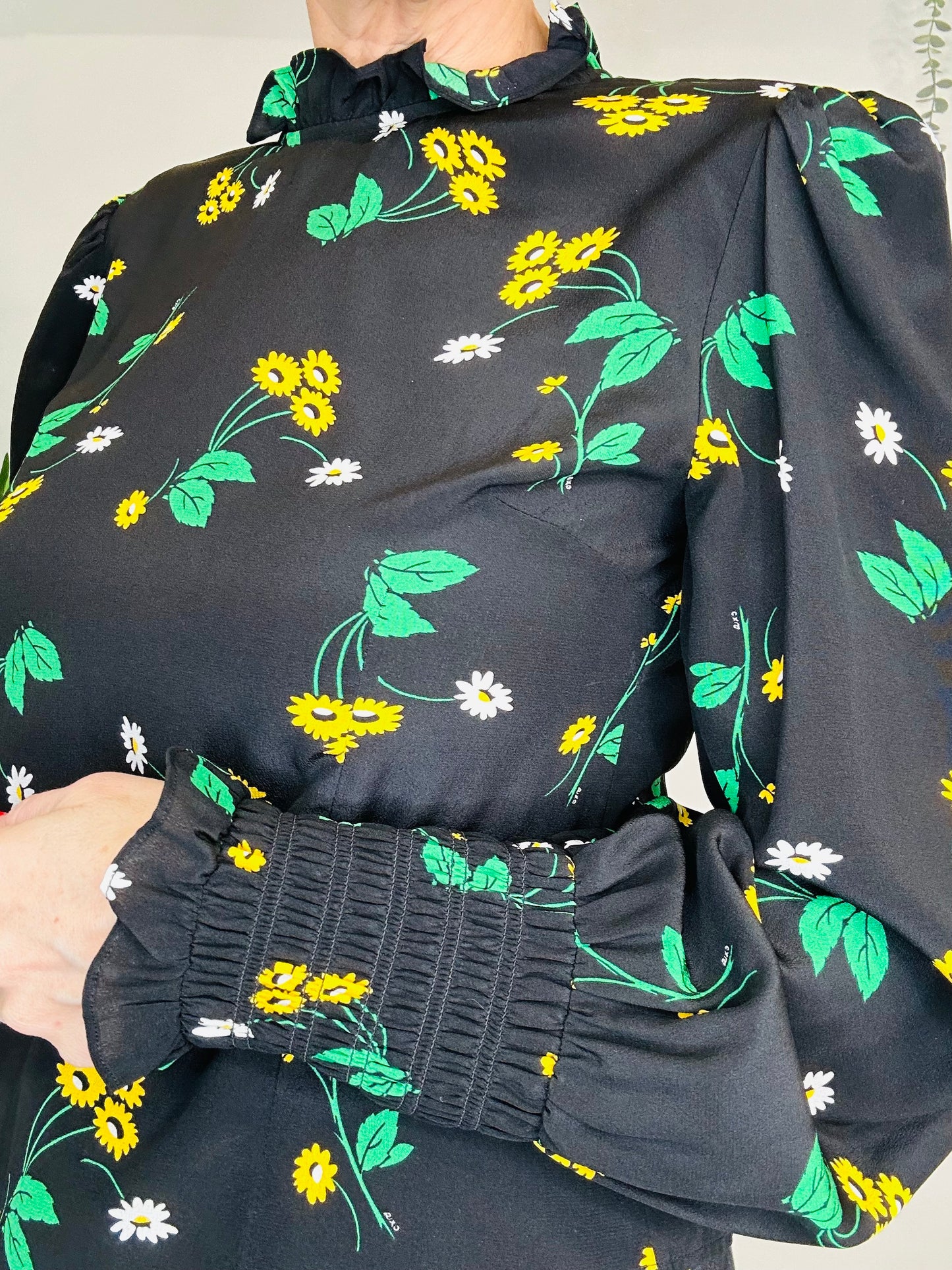 Floral Silk Blouse - Size S