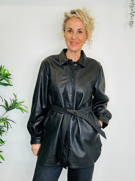 Leather Shacket - Size 42