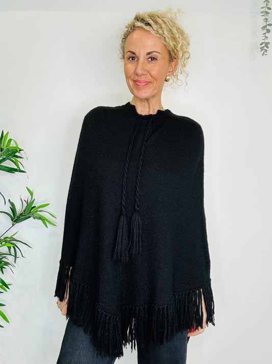 Fringed Poncho - O/S