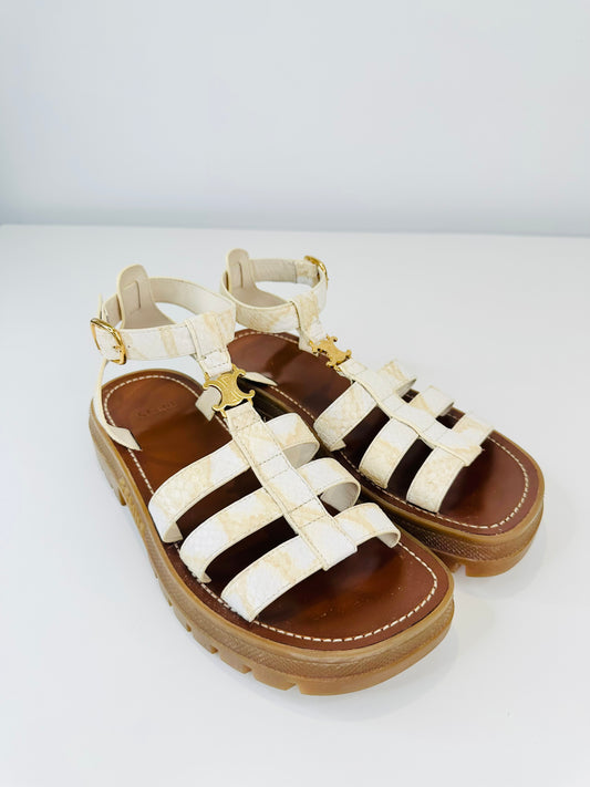 Triomphe Gladiator Sandals - Size 37