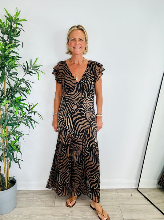 Tiger Print Cinzia Dress - Size XL