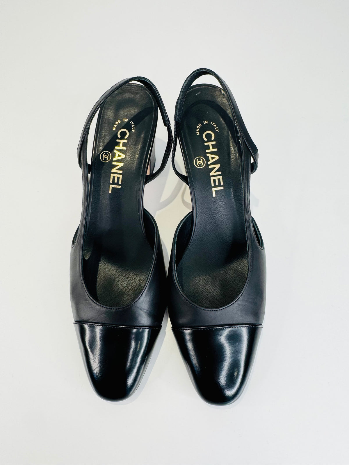 Leather Slingback Pumps - Size 38.5