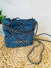 Load image into Gallery viewer, Denim Mini 22 Bag
