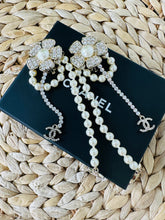 Load image into Gallery viewer, Camellia Pearl Drop Earrings
