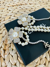 Load image into Gallery viewer, Camellia Pearl Drop Earrings
