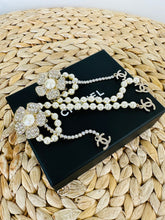 Load image into Gallery viewer, Camellia Pearl Drop Earrings
