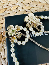 Load image into Gallery viewer, Camellia Pearl Drop Earrings
