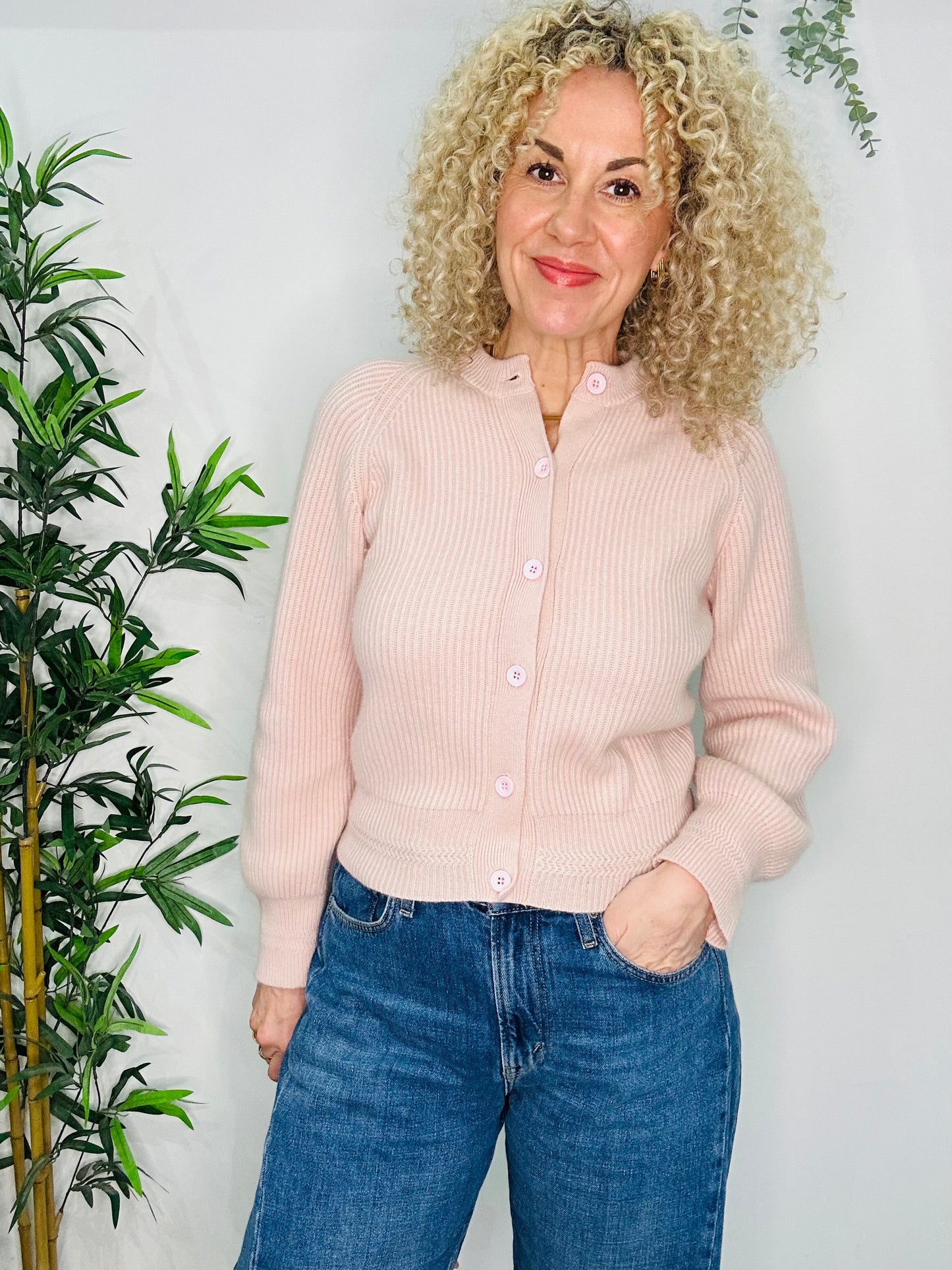 Rib Knit Cardigan - Size S