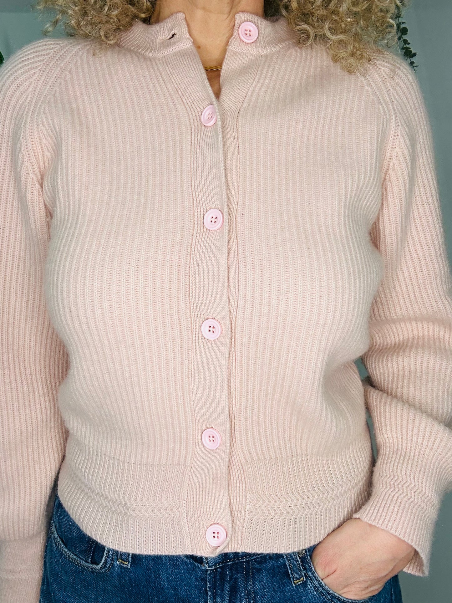 Rib Knit Cardigan - Size S