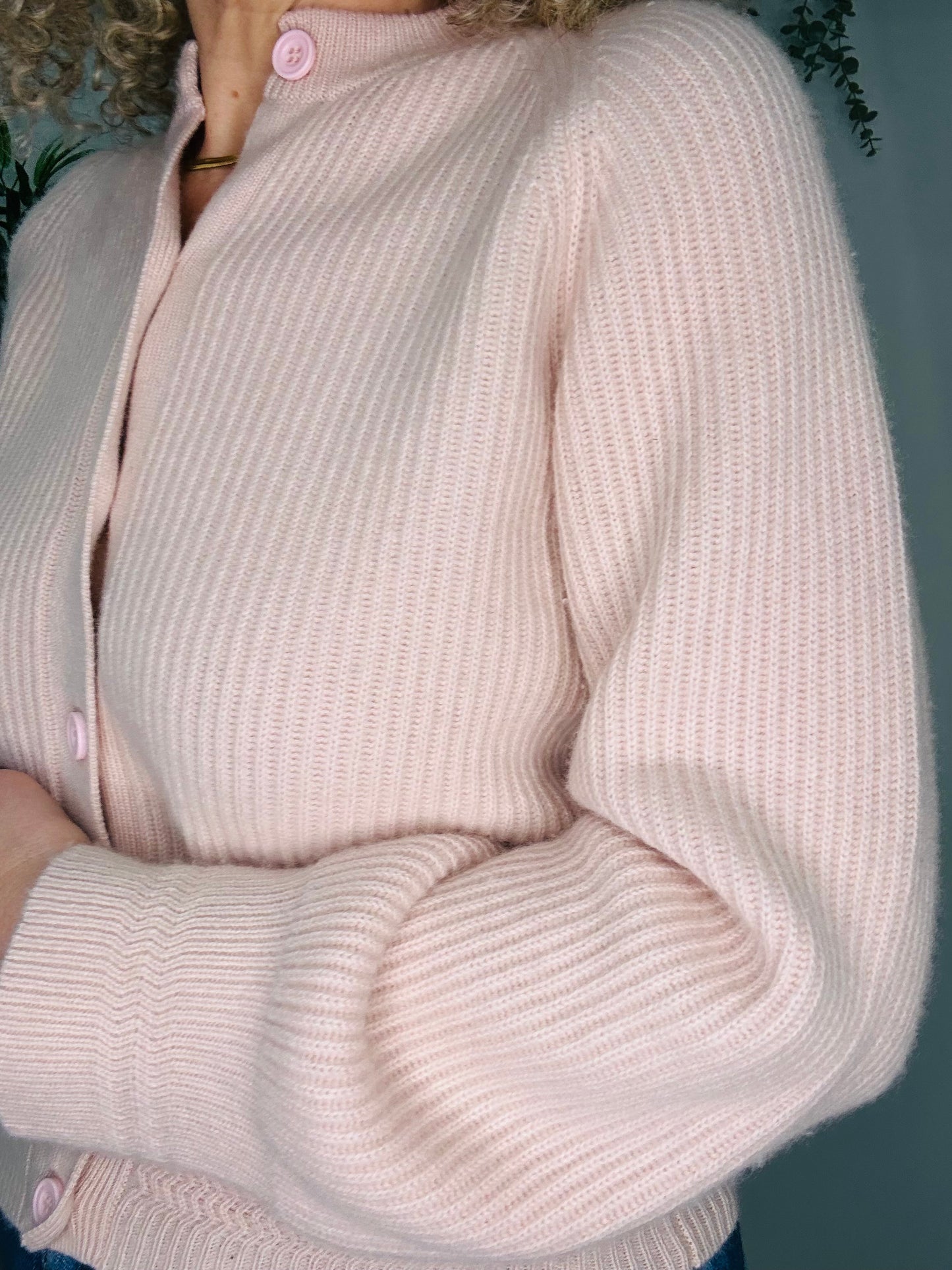 Rib Knit Cardigan - Size S