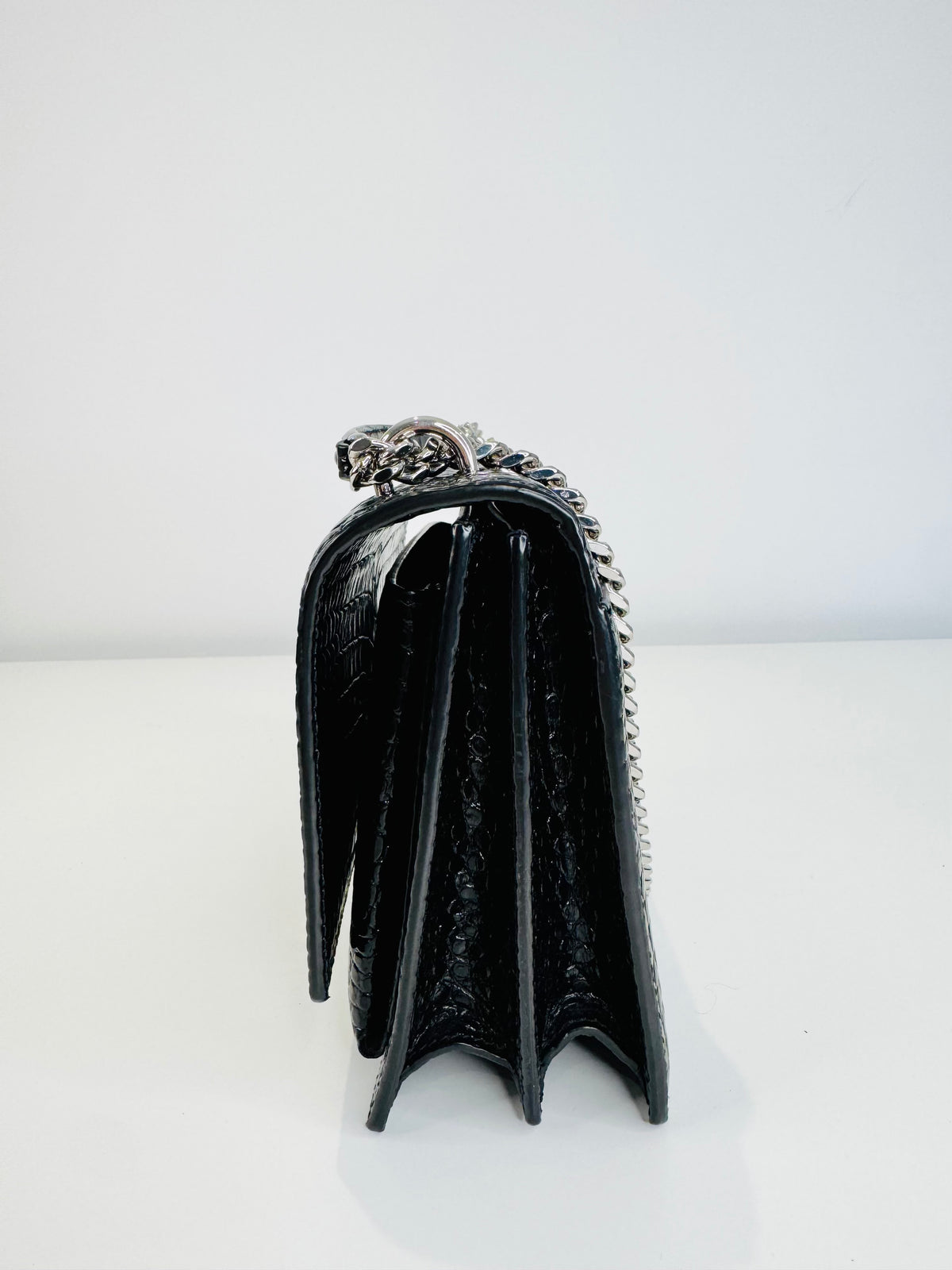 Medium Sunset Croc Embossed Leather Bag