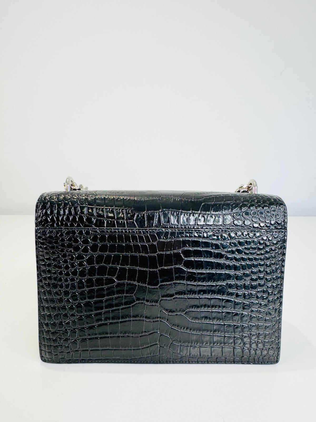 Medium Sunset Croc Embossed Leather Bag
