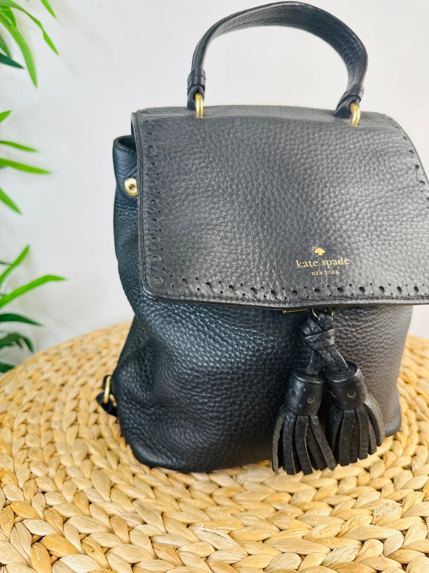 Grained Leather Backpack