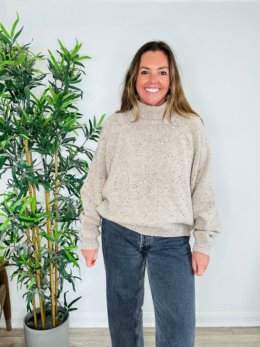 Speckled Roll-Neck Jumper - Size M/L