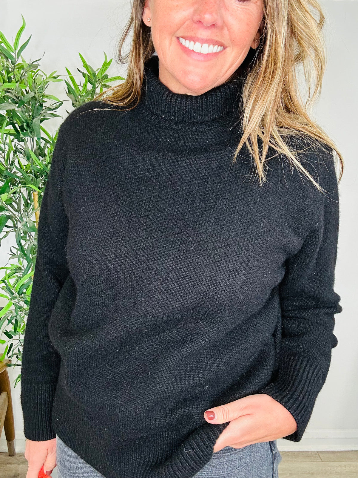Wool Roll-Neck Jumper - Size M
