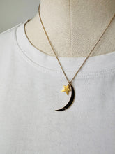 Load image into Gallery viewer, Crescent Moon &amp; Star Necklace
