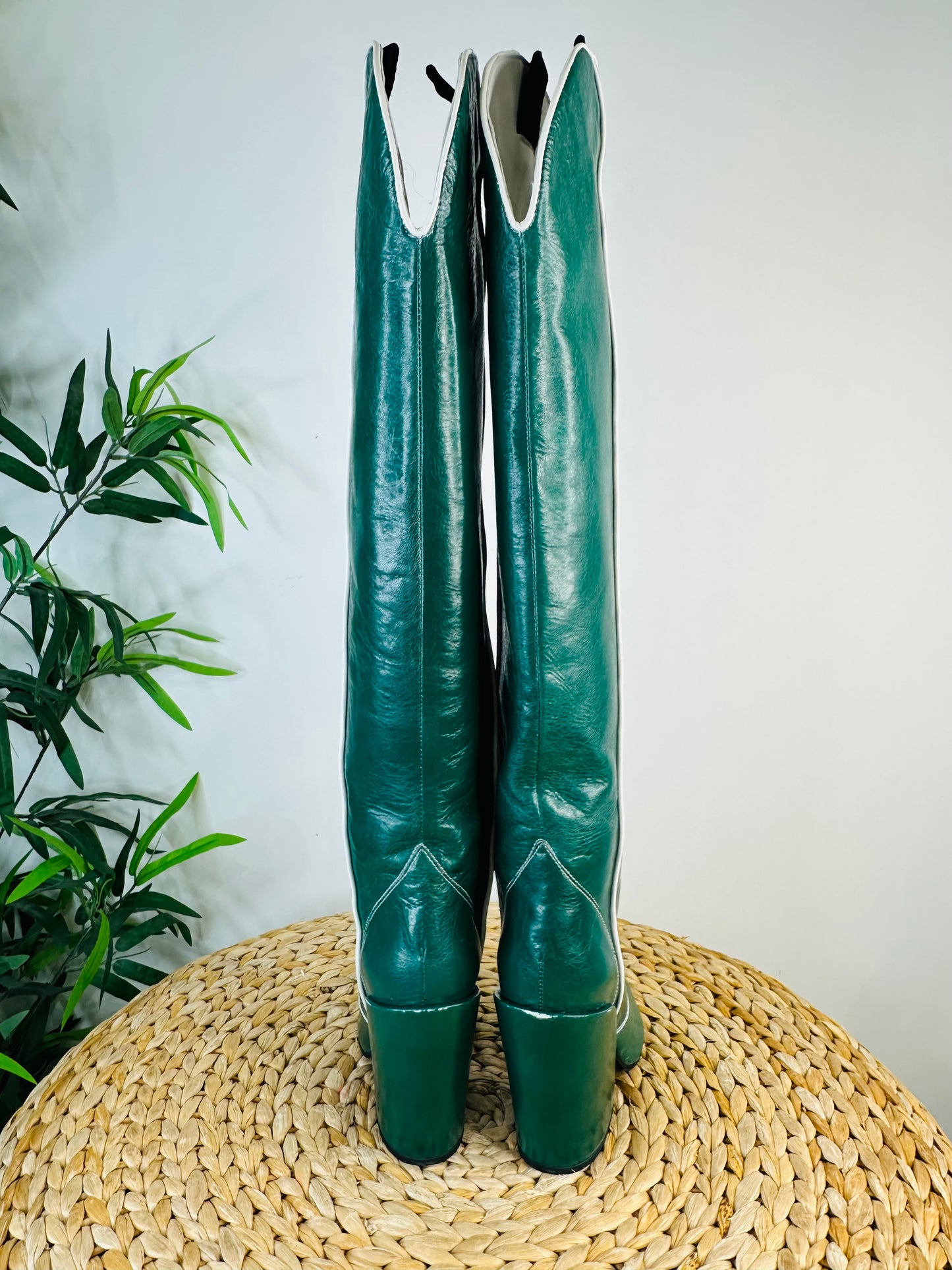 Leather Knee High Boots - Size 37