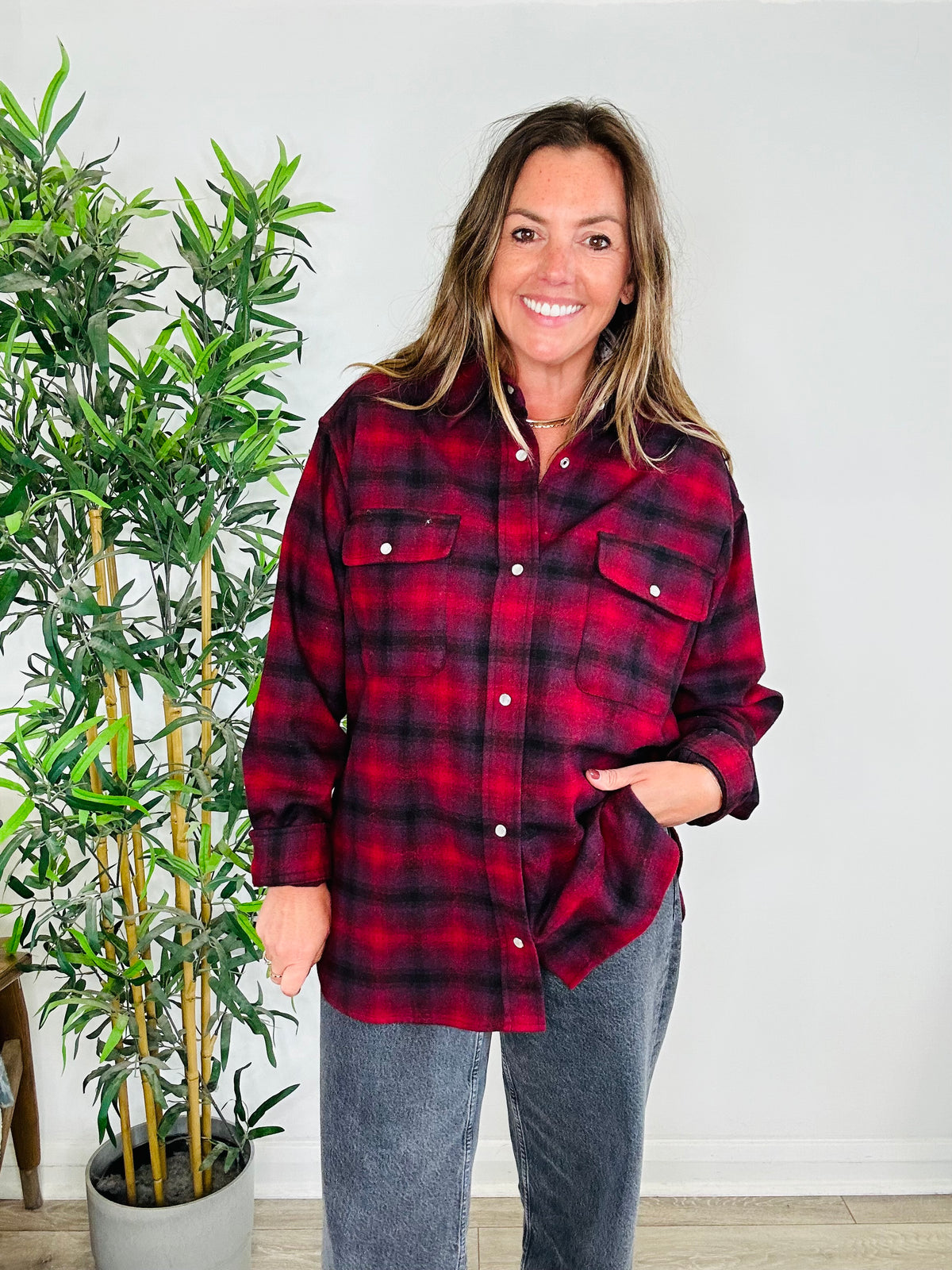 Marcelia Check Shirt - Size 38