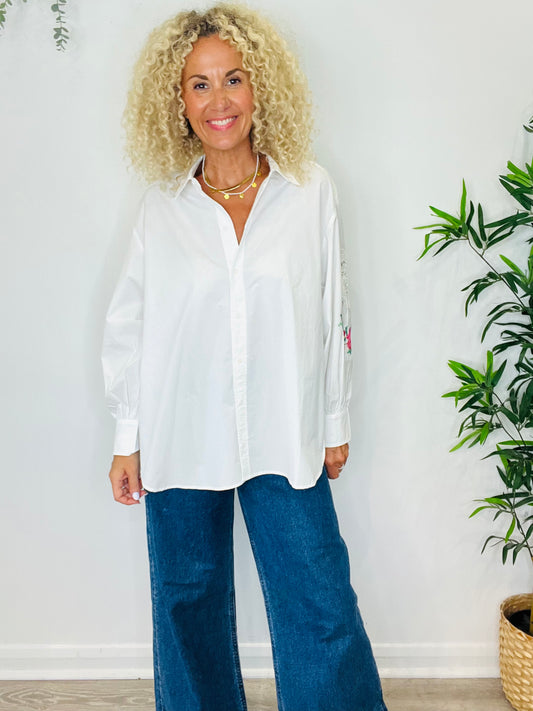 Embroidered Cotton Shirt - Size 40