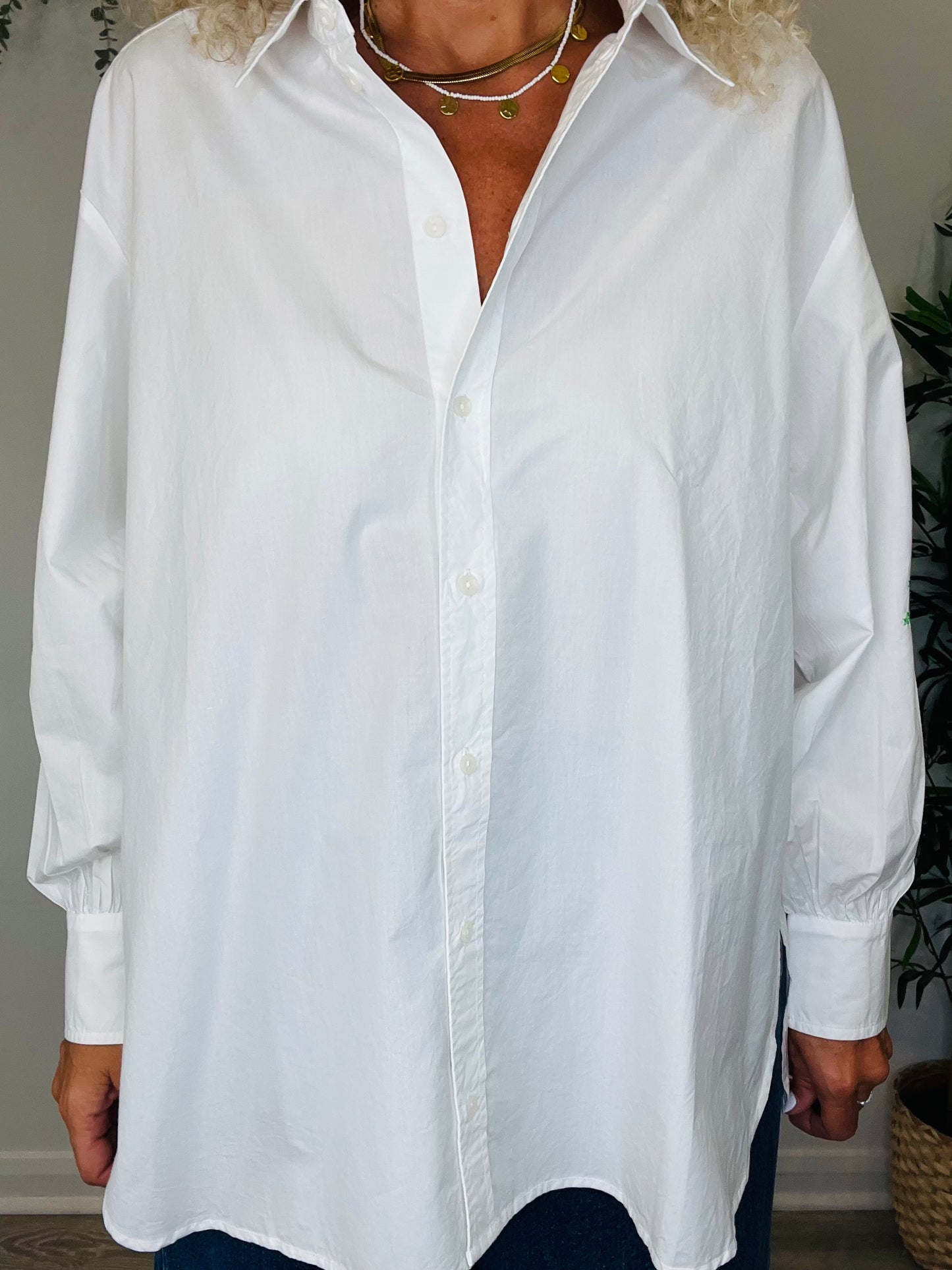 Embroidered Cotton Shirt - Size 40